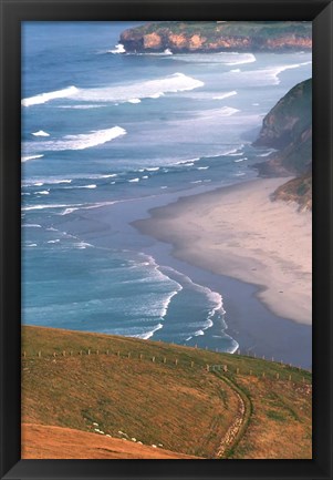 Framed New Zealand, South Island, Otago Coast Print