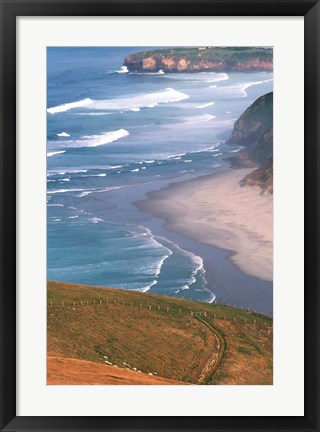 Framed New Zealand, South Island, Otago Coast Print