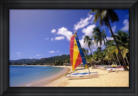Framed Carlisle Bay Beach, Antigua Print
