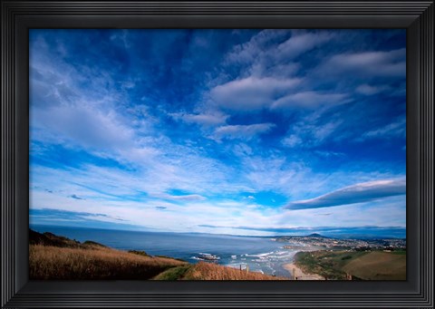 Framed New Zealand, South Island, view towards Dunedin Print