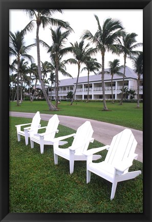 Framed Adirondack Chairs, Ocean Club in Paradise, Atlantis Resort, Bahamas Print