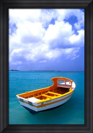 Framed Close-up of Fishing Boat, Aruba Print