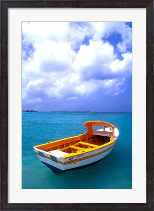 Framed Close-up of Fishing Boat, Aruba Print