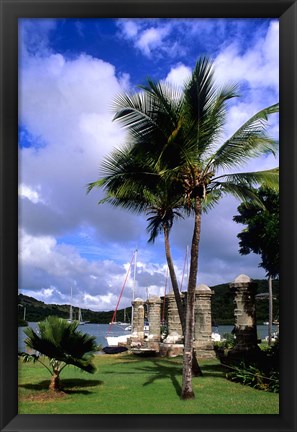 Framed Colorful Nelsons Dockyard, English Harbour, Antigua Print