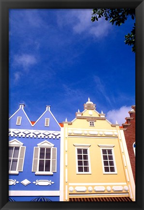 Framed Dutch Architecture, Oranjestad, Aruba Print