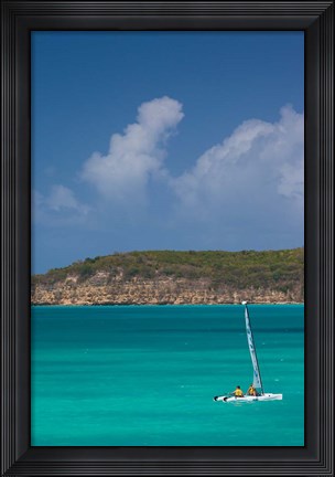 Framed Antigua, Dickenson Bay, Sailboat Print