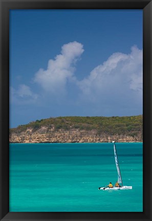 Framed Antigua, Dickenson Bay, Sailboat Print