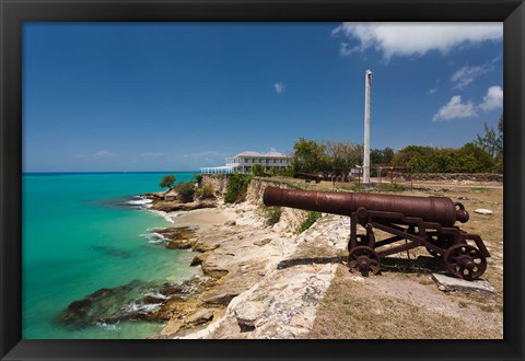 Framed Antigua, St Johns, Fort James, old fort, 1706 Print