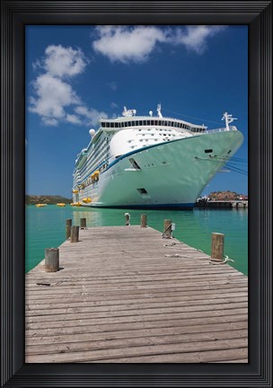 Framed Antigua, St Johns, Heritage Quay, Cruise ship Print