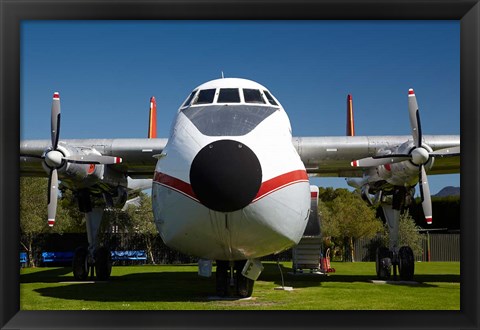 Framed Argosy cargo airplane, Marlborough, New Zealand Print