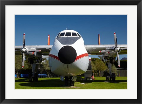 Framed Argosy cargo airplane, Marlborough, New Zealand Print