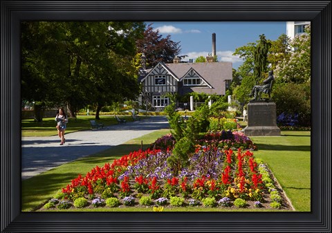 Framed Curator&#39;s House and Botanic Gardens, Hagley Park, Christchurch, South Island, New Zealand Print
