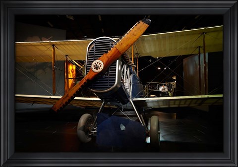 Framed De Havilland DH4 biplane, War plane, New Zealand Print