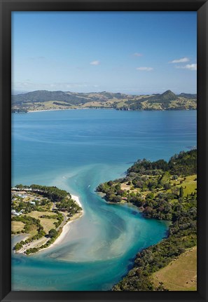 Framed Inlet, Cooks Beach, Coromandel Peninsula, North Island, New Zealand Print