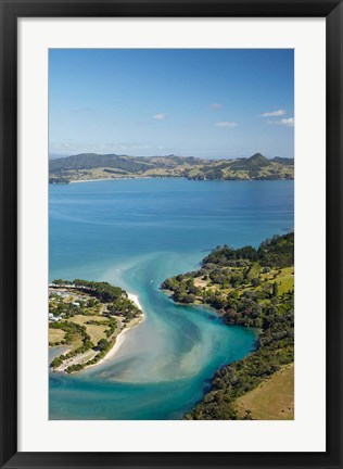 Framed Inlet, Cooks Beach, Coromandel Peninsula, North Island, New Zealand Print