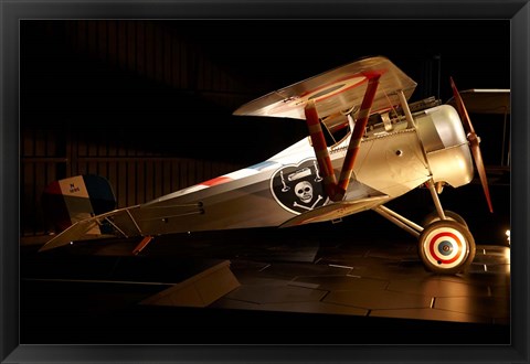 Framed Nieuport 24 war plane, Marlborough, New Zealand Print