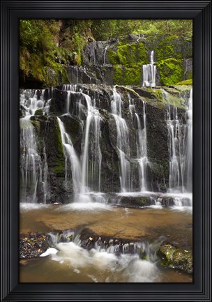 Framed Purakaunui Falls, Catlins, South Island, New Zealand Print