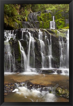 Framed Purakaunui Falls, Catlins, South Island, New Zealand Print