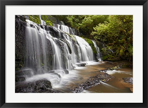 Framed Purakaunui Falls, Catlins, South Otago, South Island, New Zealand Print