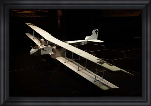 Framed WWI Gotha bomber war plane, Marlborough, New Zealand Print