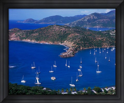 Framed English Harbour, Antigua, Caribbean Print