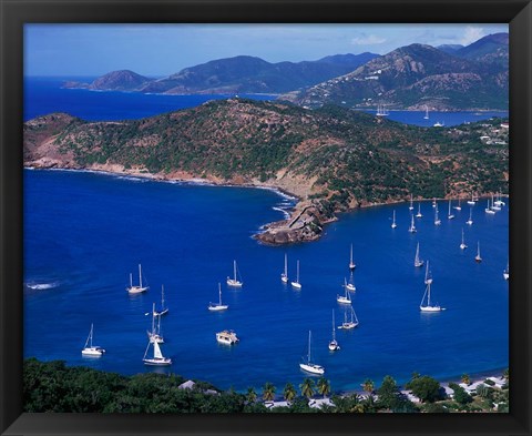 Framed English Harbour, Antigua, Caribbean Print