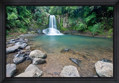 Framed New Zealand, North Island, Coromandel Peninsula, Waiau Falls Print