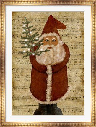 Framed Old Time Santa Print
