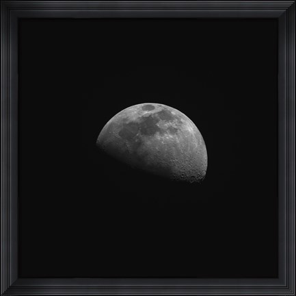 Framed Gibbous Moon Print