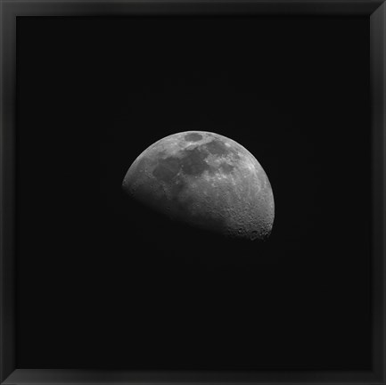 Framed Gibbous Moon Print