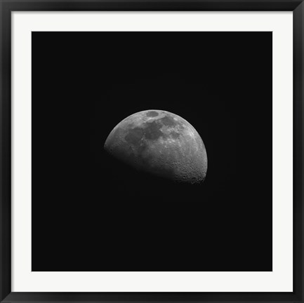 Framed Gibbous Moon Print