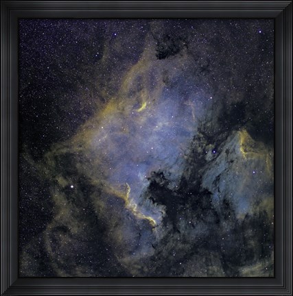Framed North America Nebula and the Pelican Nebula Print