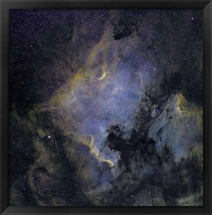 Framed North America Nebula and the Pelican Nebula Print