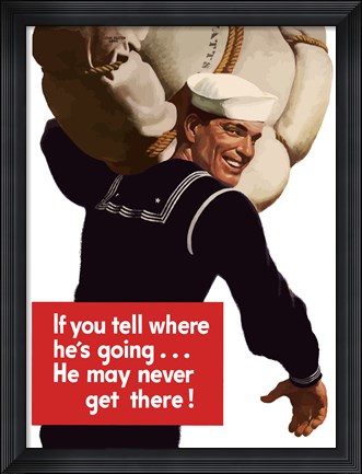 Framed If You Tell Where He&#39;s Going? Print