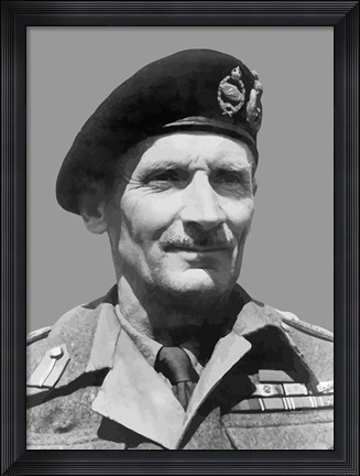 Framed Field Marshal Bernard Law Montgomery Print