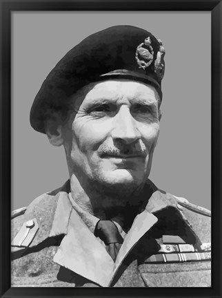 Framed Field Marshal Bernard Law Montgomery Print