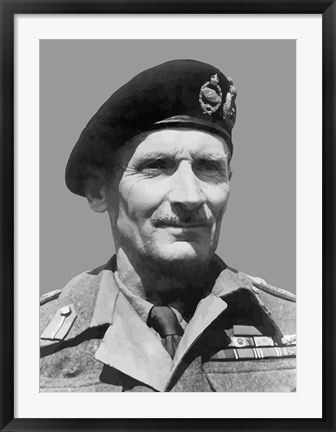 Framed Field Marshal Bernard Law Montgomery Print