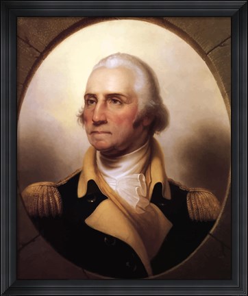 Framed George Washington (digitally restored) Print