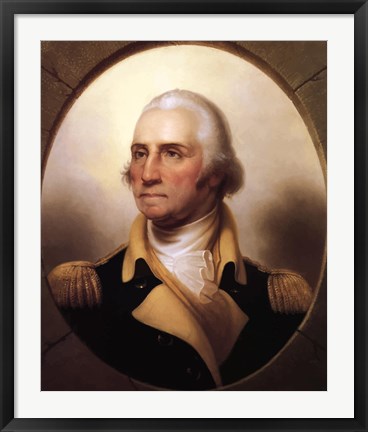 Framed George Washington (digitally restored) Print