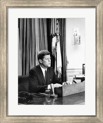 Framed President John F Kenndy Print