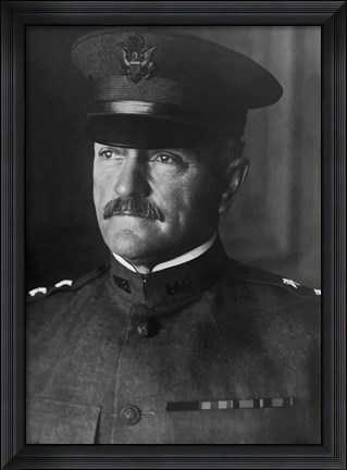 Framed Major General John Pershing Print