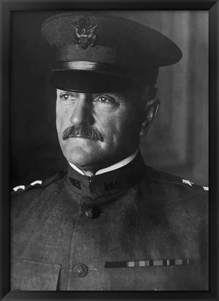 Framed Major General John Pershing Print