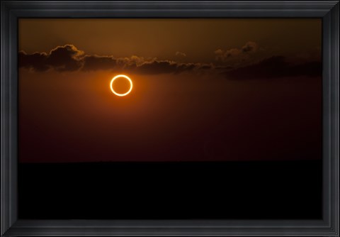 Framed Solar Eclipse with Ring of Fire Print