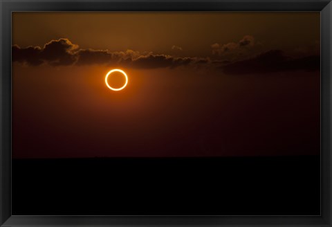 Framed Solar Eclipse with Ring of Fire Print