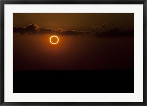 Framed Solar Eclipse with Ring of Fire Print