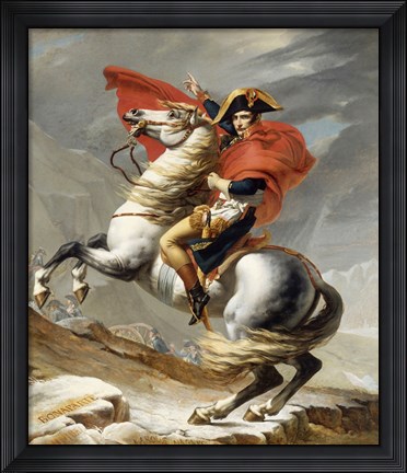 Framed Napoleon Bonaparte on his Horse Print