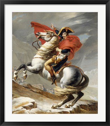 Framed Napoleon Bonaparte on his Horse Print