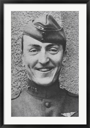 Framed Eddie Rickenbacker (close-up) Print