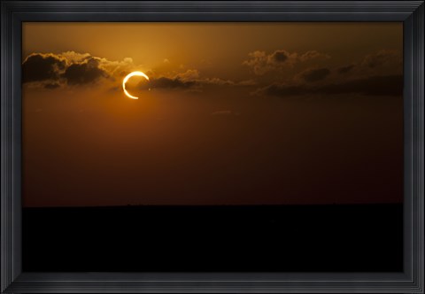Framed Annular Solar Eclipse in Clouds Print