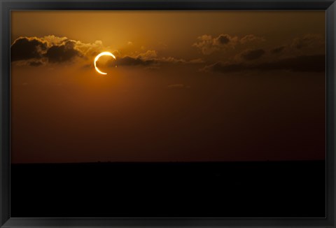 Framed Annular Solar Eclipse in Clouds Print